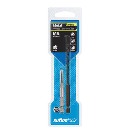 SUTTON M5 1 4inch Hex Impact Tap and Drill Set M1050500