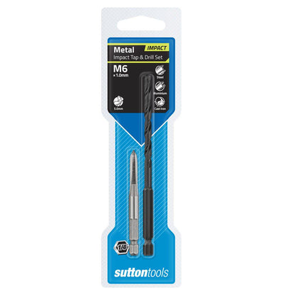 SUTTON M6 1 4inch Hex Impact Tap and Drill Set M1050600