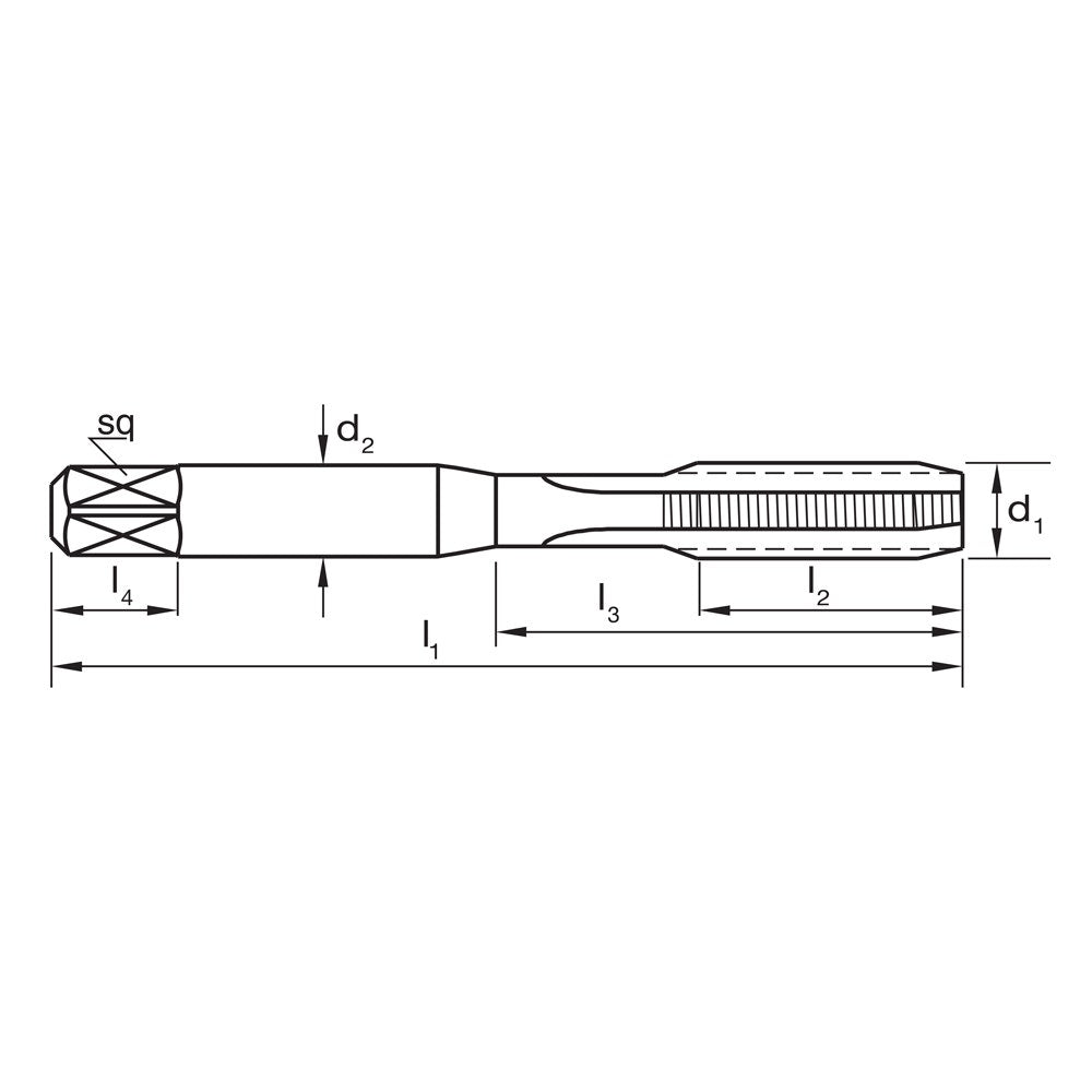 SUTTON M6 x 1.0 Straight Flute Taps - Intermediate T3850600