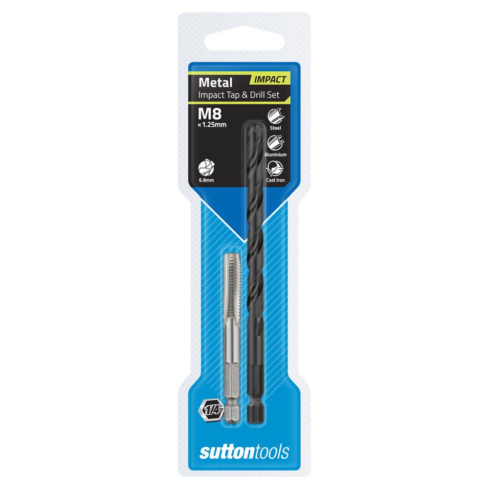 SUTTON M8 1 4inch Hex Impact Tap and Drill Set M1050800