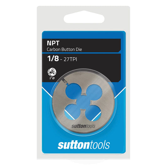 SUTTON NPT 1 8 x 27 2inch OD Carbon Button Die M4291029