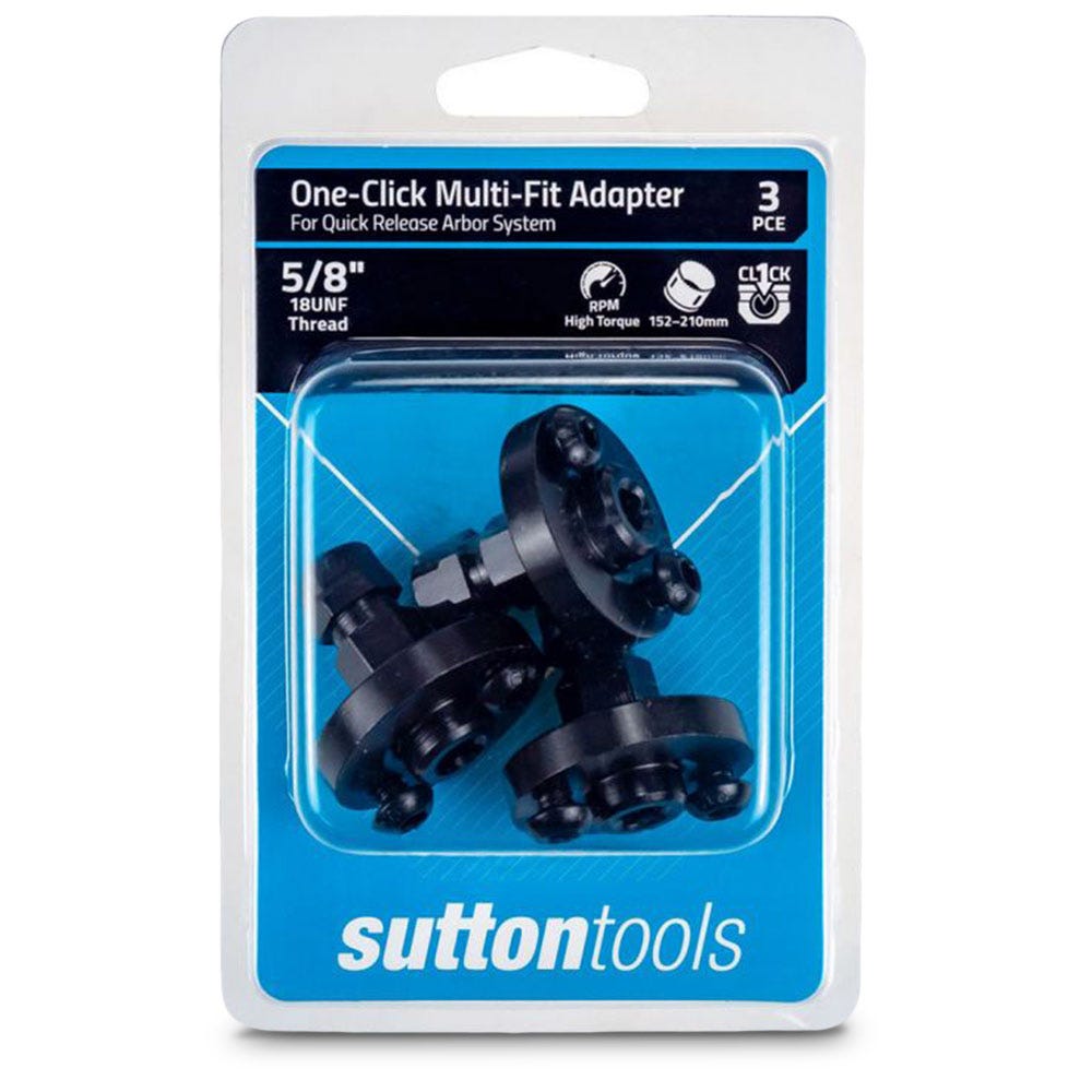 SUTTON Quick Release Holesaw Adaptor Kit - Suits 152-210mm Holesaws - 3 Piece