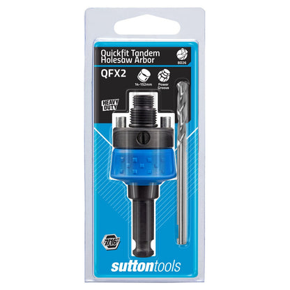 SUTTON Quickfit Holesaw Arbor w. HSS Pilot Bit - Suits 14-152mm Holesaws