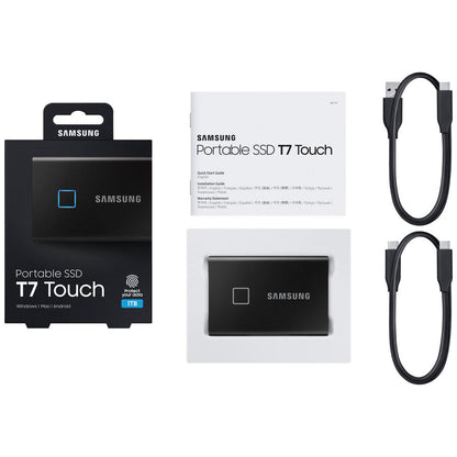 Samsung T7 Touch 1TB Portable SSD Black MU-PC1T0K/WW