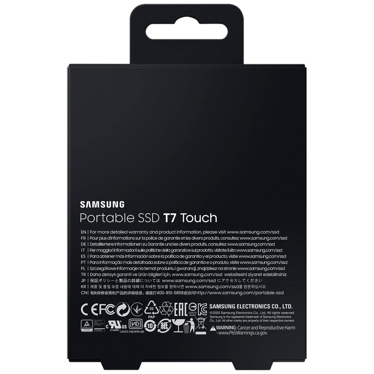 Samsung T7 Touch 1TB Portable SSD Black MU-PC1T0K/WW