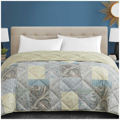Season's Collection Down Alternative Blanket King Green Plaid