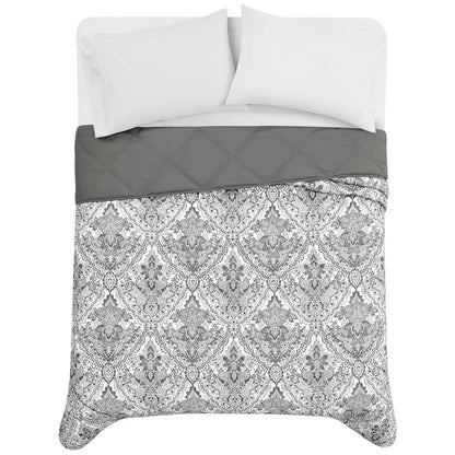 Season's Collection Down Alternative Blanket King Grey Damask