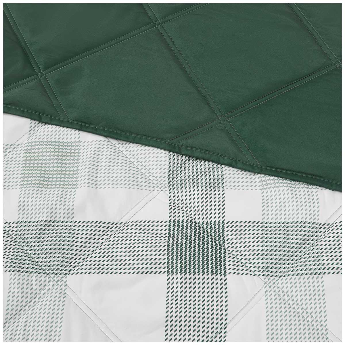 Season's Collection Down Alternative Blanket King Green Plaid