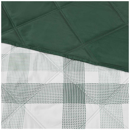 Season's Collection Down Alternative Blanket King Green Plaid