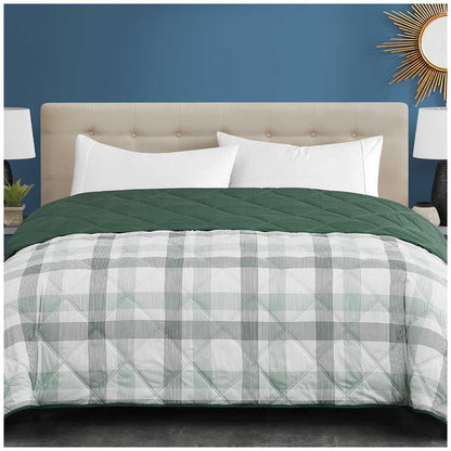 Season's Collection Down Alternative Blanket King Grey Damask