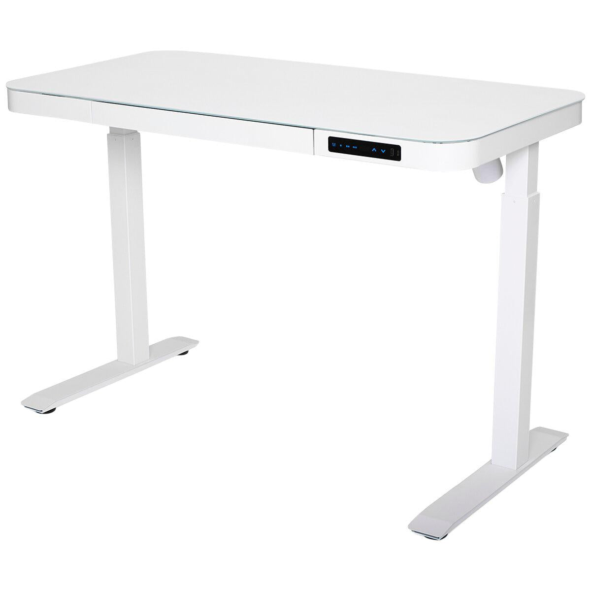 Seville Classics Air Lift Height Adjustable Electric Desk with Drawer