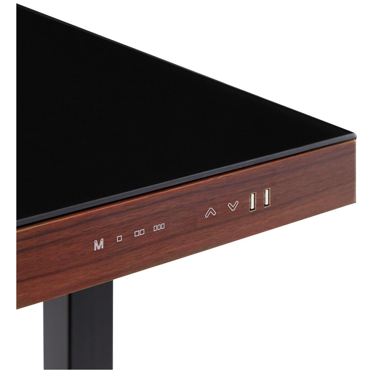 Seville airLIFT Glass Top Electric Height Adjustable Standing Desk Black