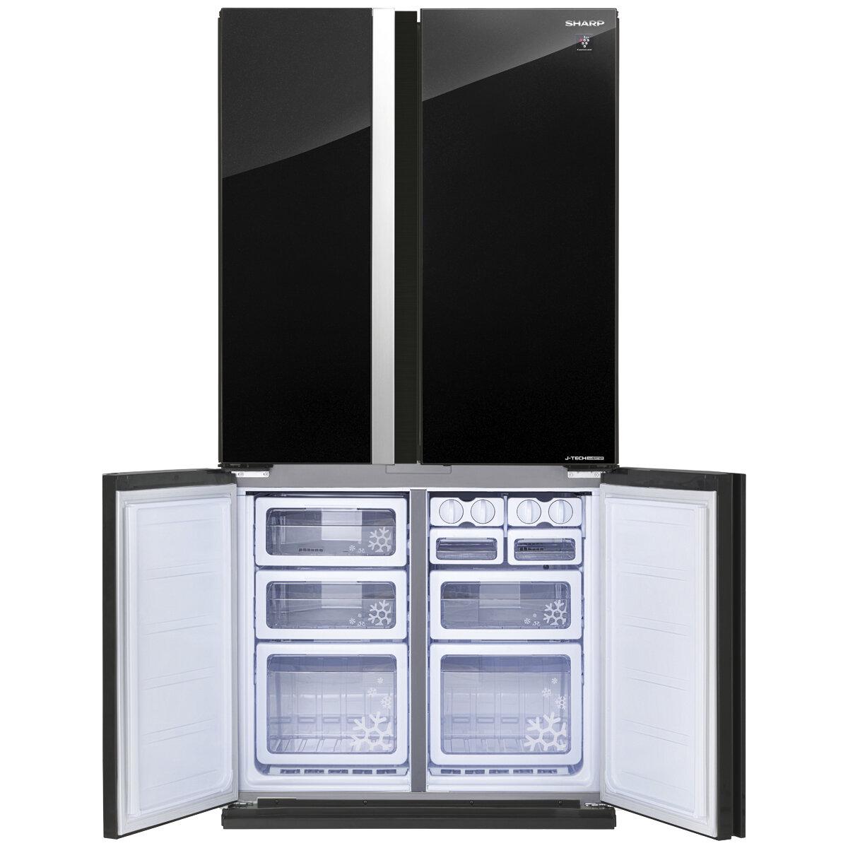Sharp 605L French Door Black Refrigerator SJ-XP676FG-BK