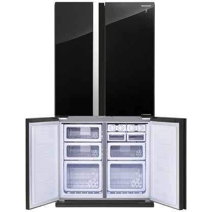 Sharp 605L French Door Black Refrigerator SJ-XP676FG-BK