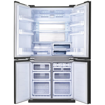 Sharp 605L French Door Black Refrigerator SJ-XP676FG-BK