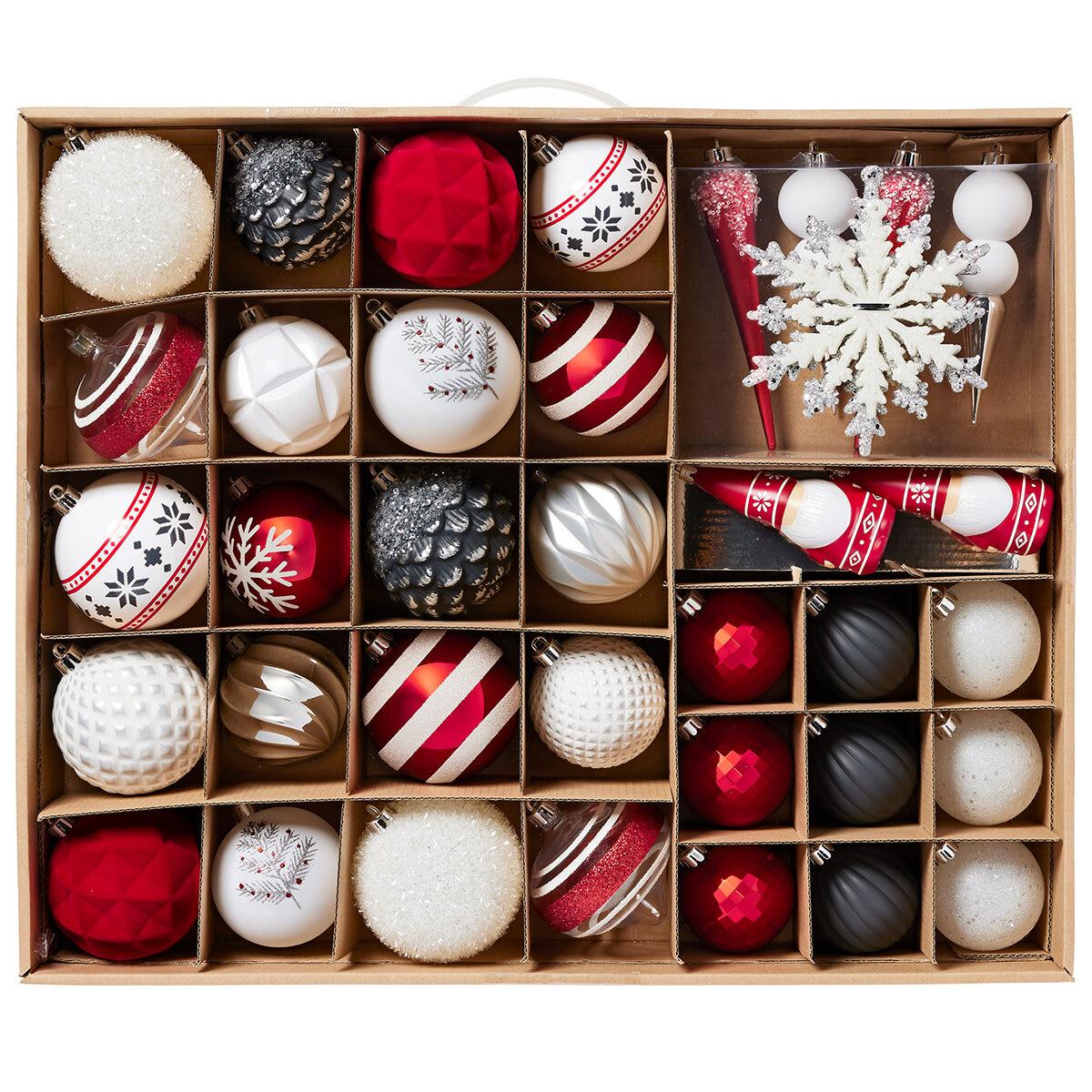 Shatter Resistant Holiday Ornaments 78 Piece Blue/Gold