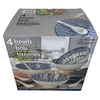 Signature Bowls With Spoon 8 Piece Set