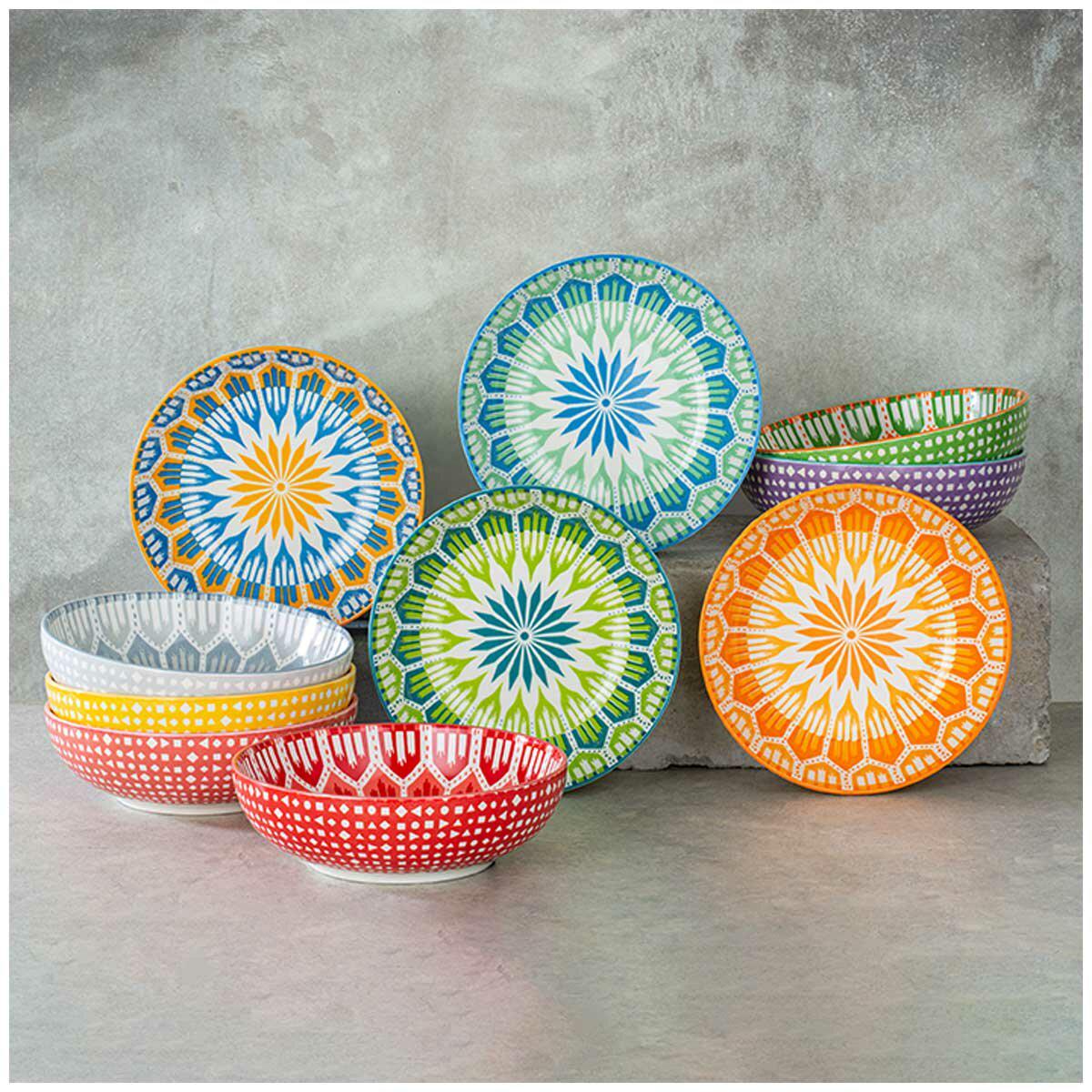 Signature Housewares 10 Piece Arrow Snack Bowl Set