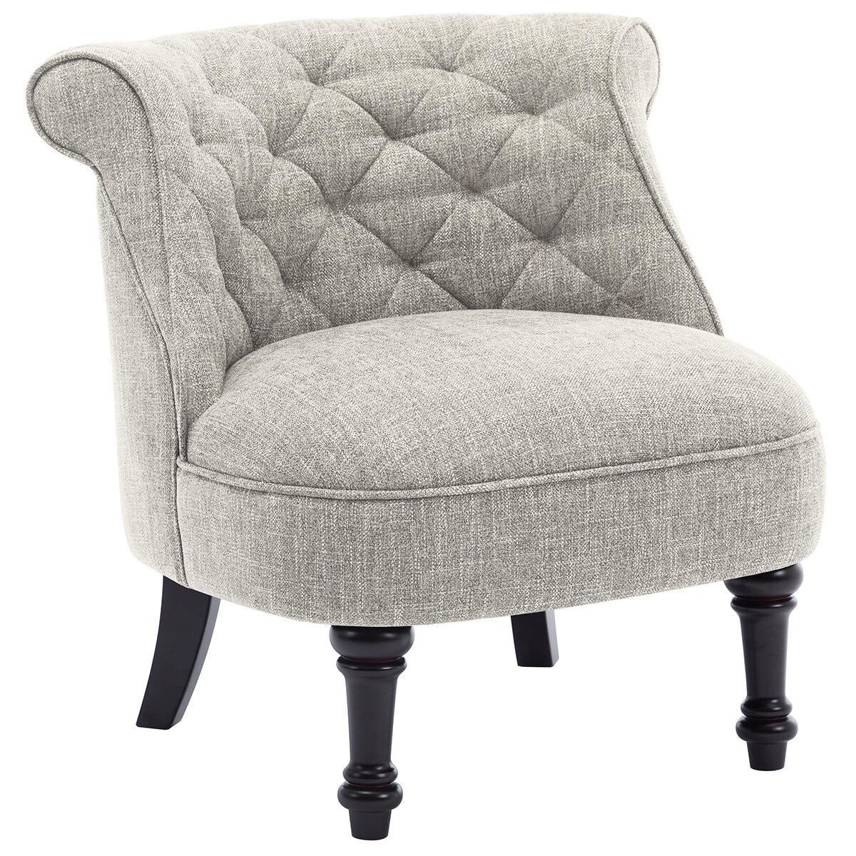Slipper Accent Chair Light Grey