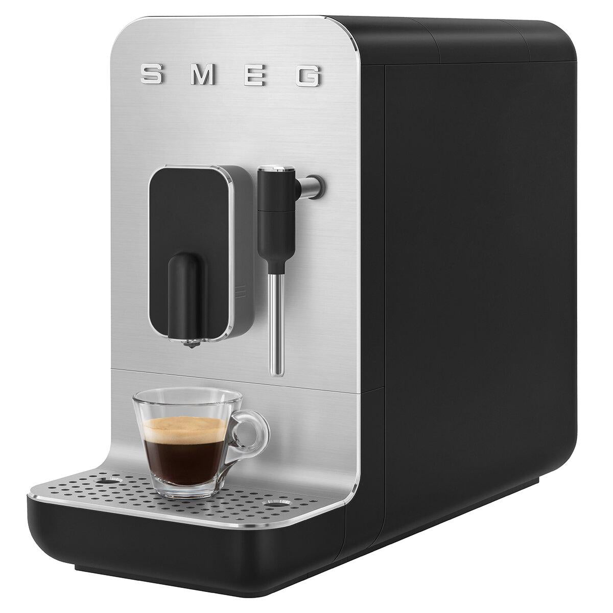 Smeg Bean To Cup With Steam Wand Coffee Machine BCC12BLMAU