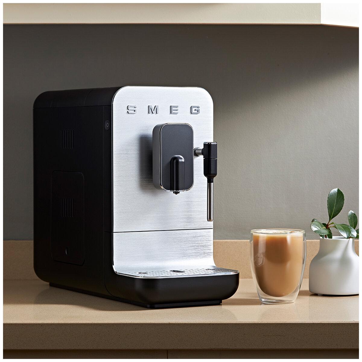 Smeg Bean To Cup With Steam Wand Coffee Machine BCC12BLMAU