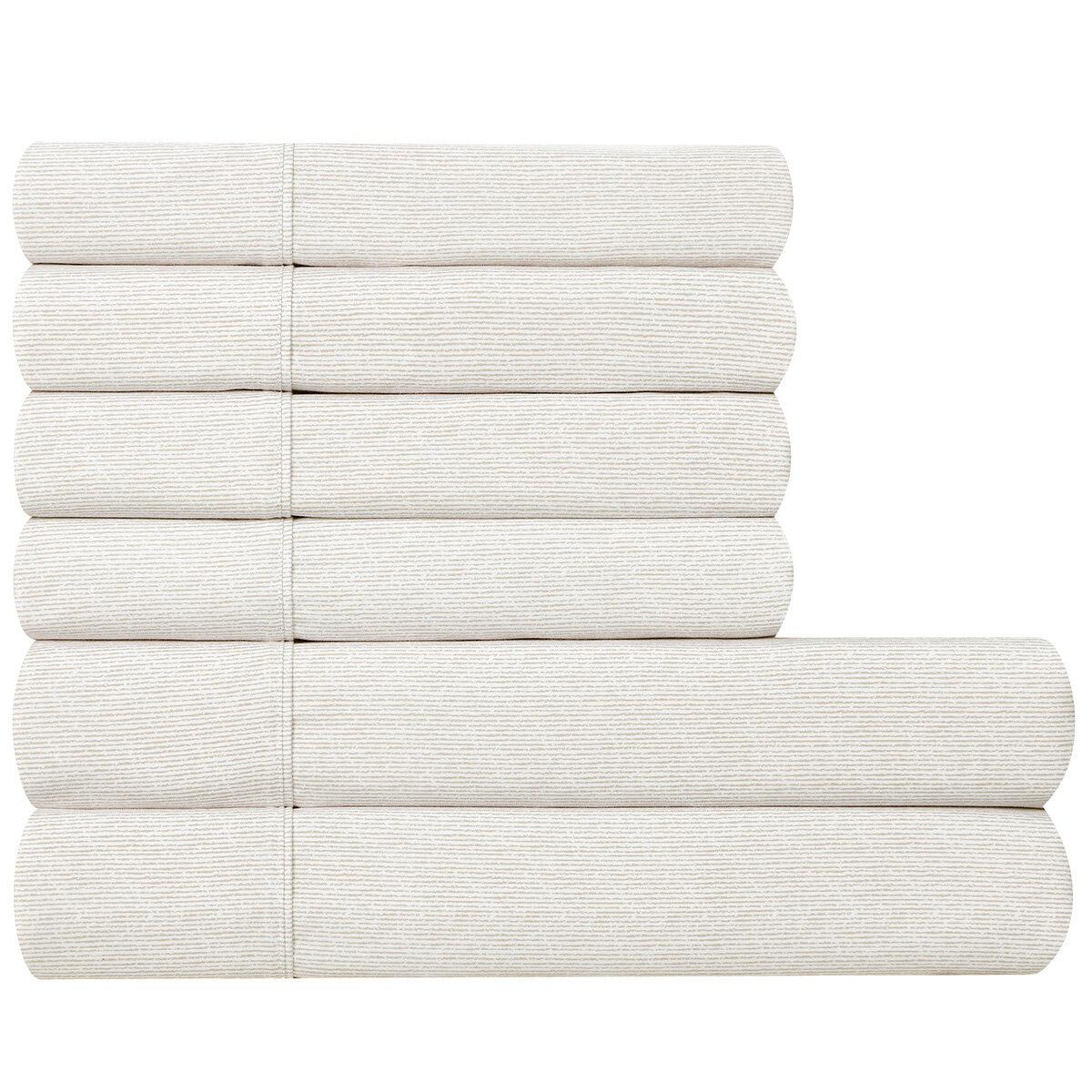 South Point Home Fashion Poly Flannel King Sheet Set 6 Piece Ripple Texture Linen