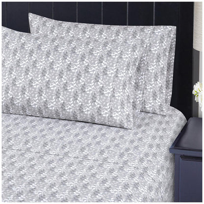 South Point Home Fashion Poly Flannel King Sheet Set 6 Piece Ripple Texture Linen