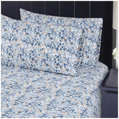 South Point Home Fashion Poly Flannel King Sheet Set 6 Piece Ripple Texture Linen