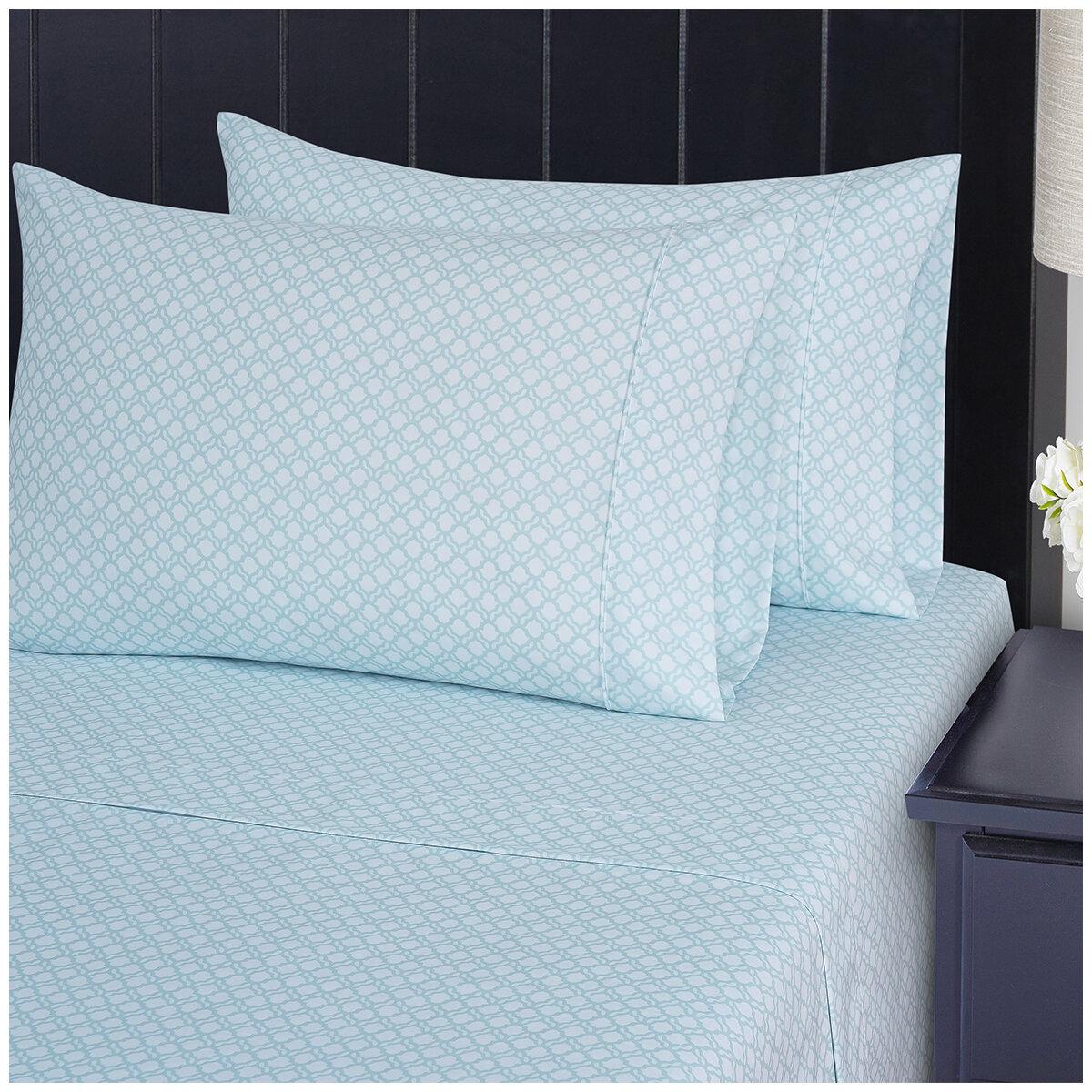 Southpoint Sheet Set King 6 Piece Tattersall Blue