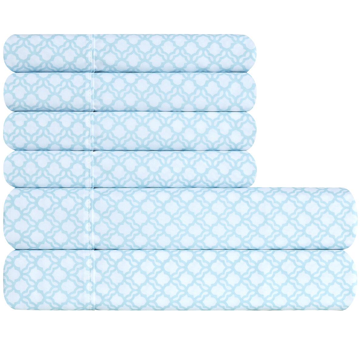 Southpoint Sheet Set Queen 6 Piece Tattersall Blue