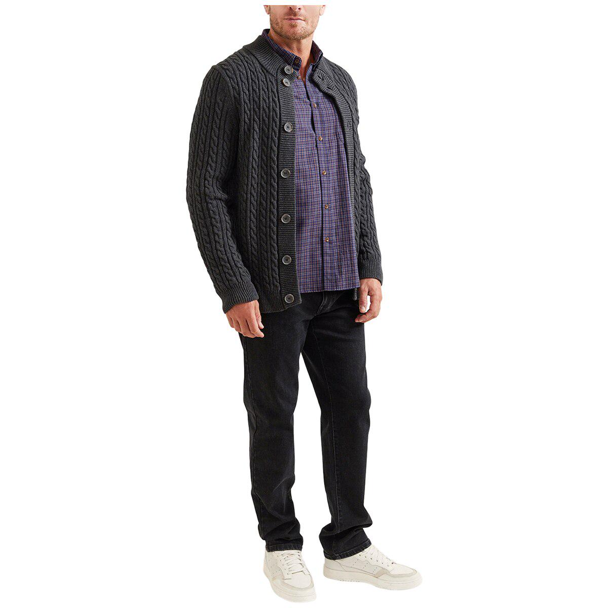Sportscraft Men's Cardigan Charcoal
