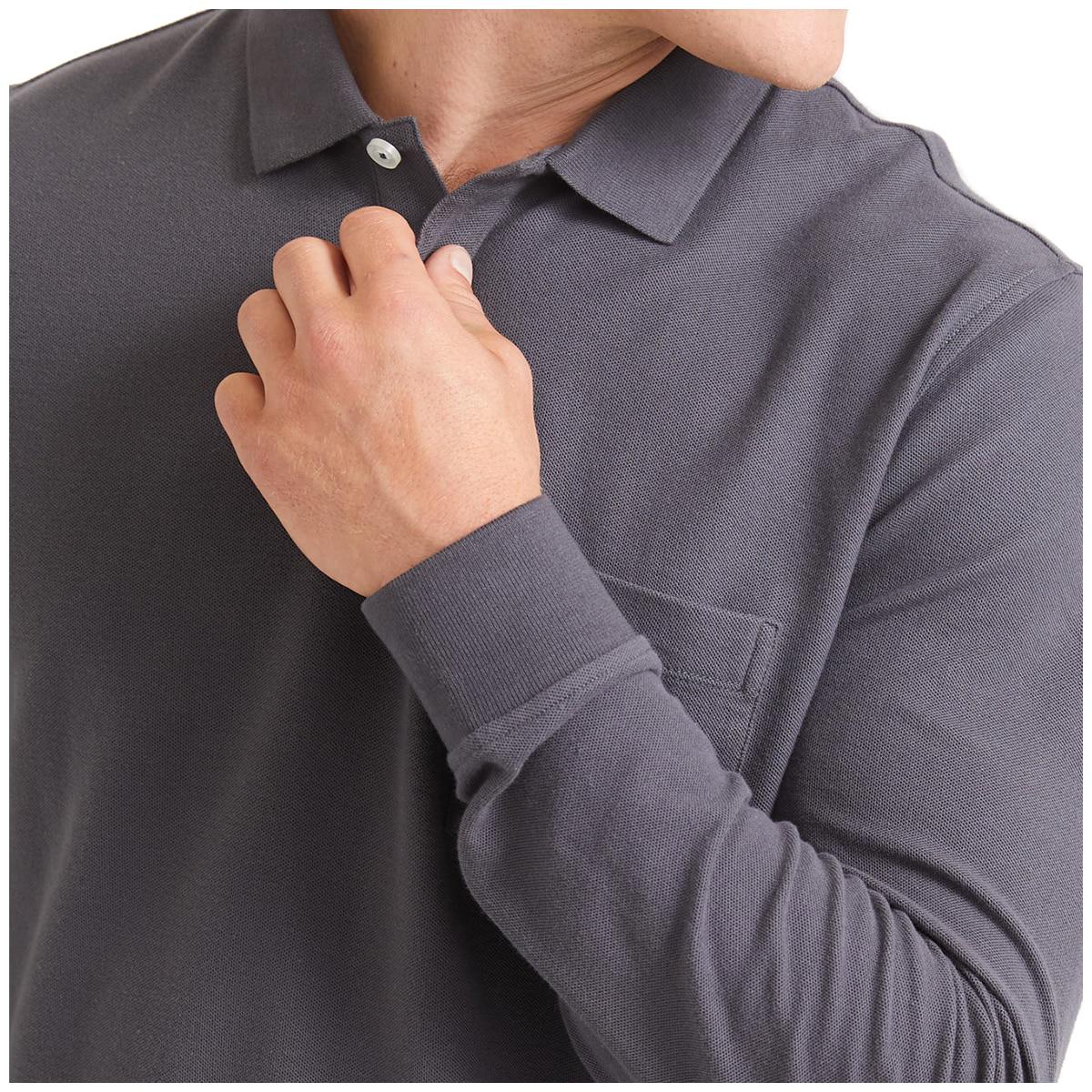 Sportscraft Men's Long Sleeve Polo Shirt Charcoal