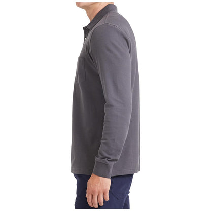 Sportscraft Men's Long Sleeve Polo Shirt Charcoal