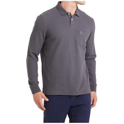 Sportscraft Men's Long Sleeve Polo Shirt Charcoal