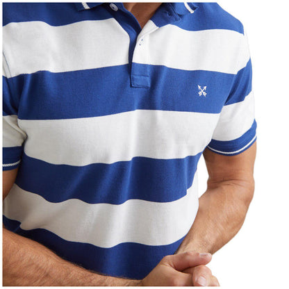 Sportscraft Men's Striped Polo Navy and White