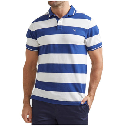 Sportscraft Men's Striped Polo Burgundy and White