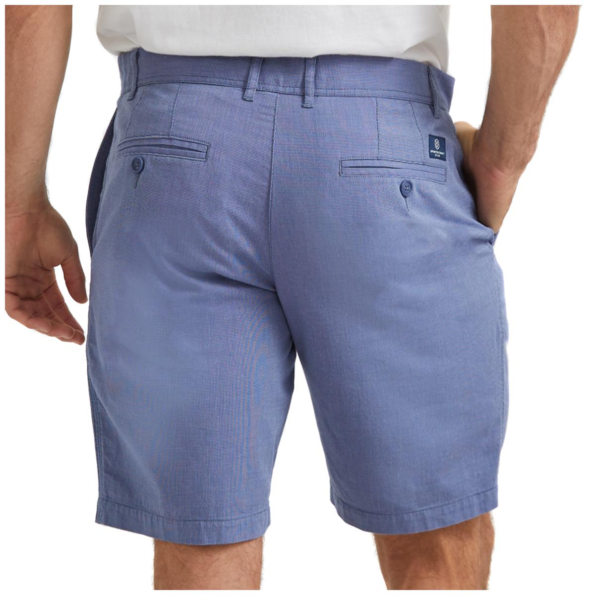 Sportscraft Men's Textured Shorts Blue Stone
