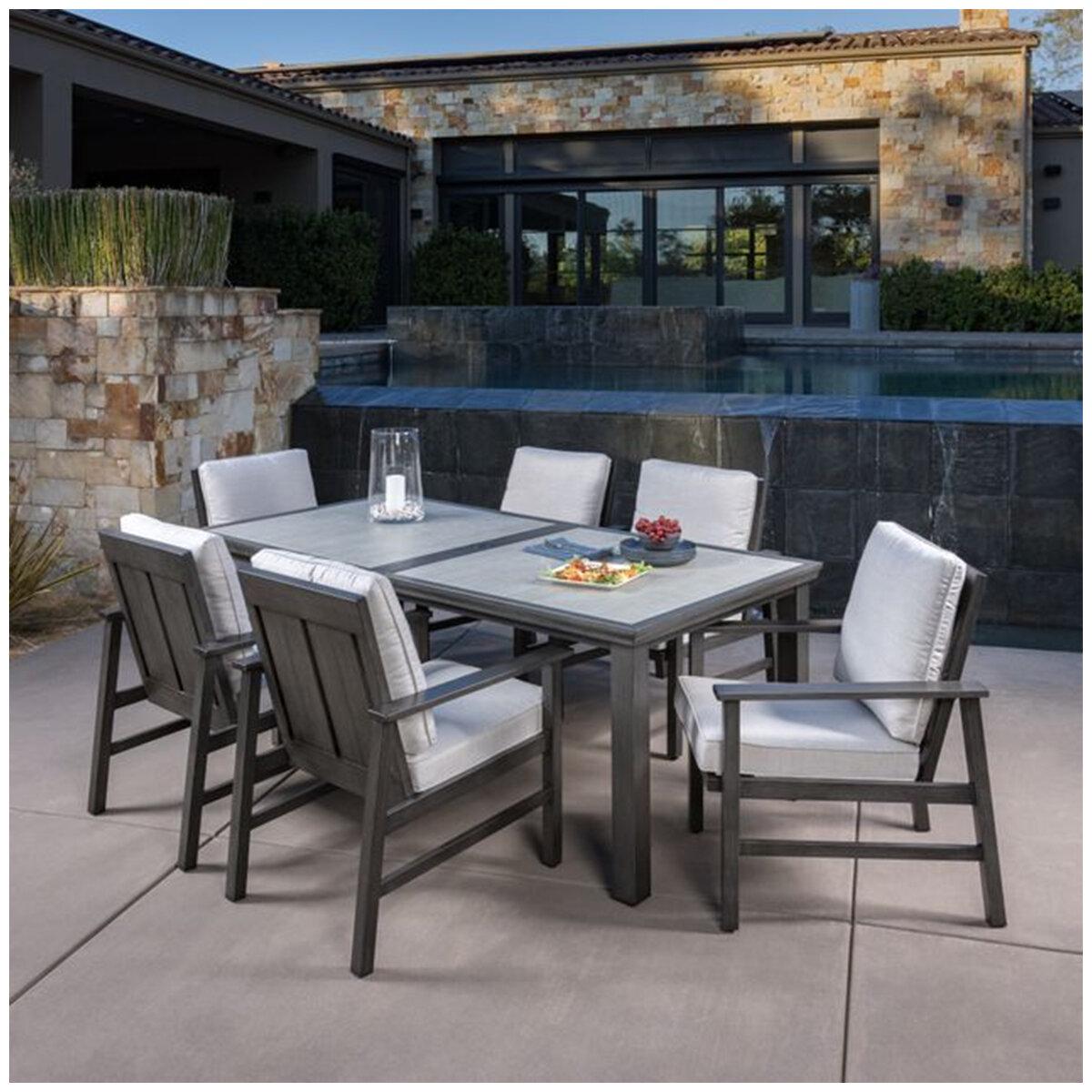 SunVilla Clifton Cushion 7 Piece Dining Set