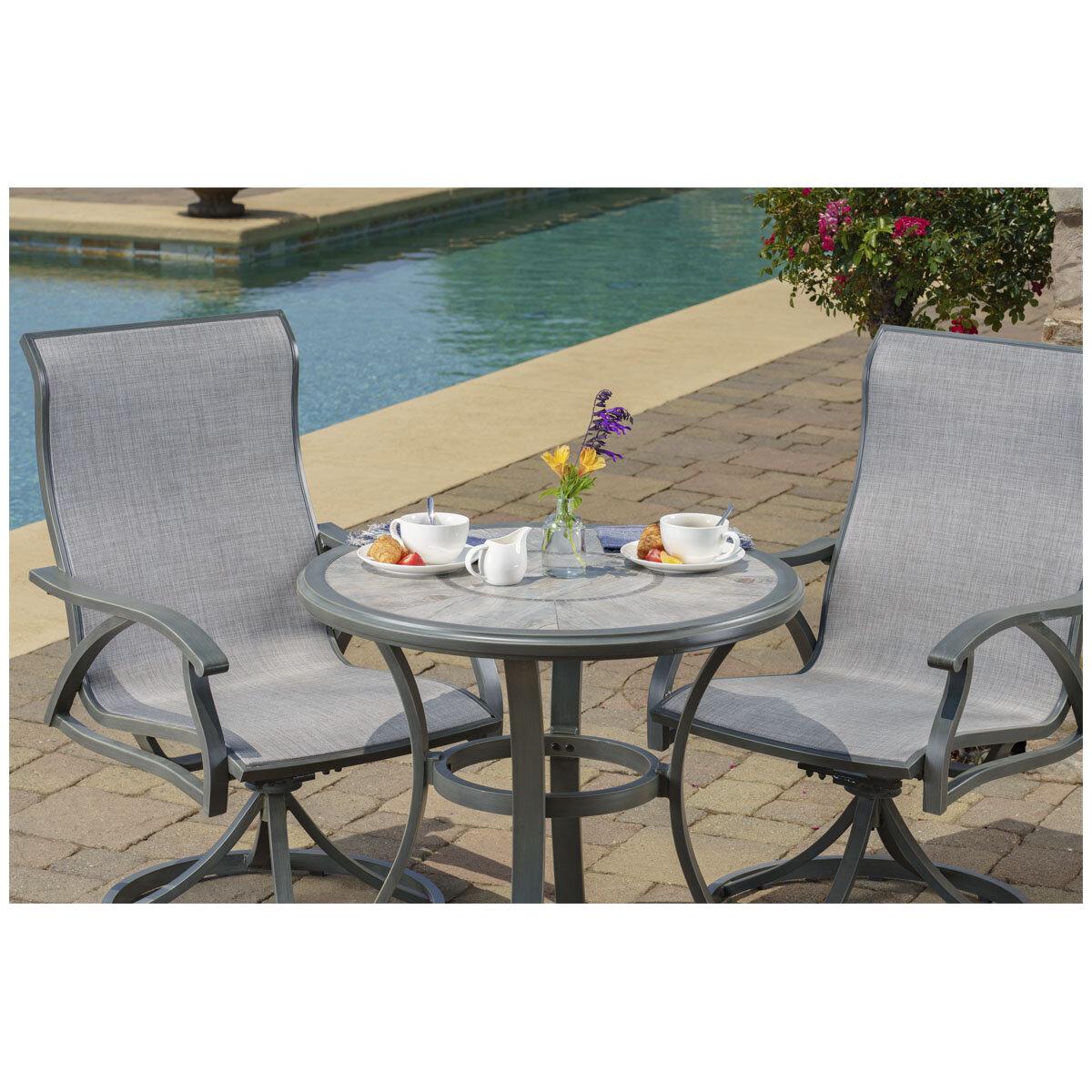 SunVilla Hayden Sling 3 Piece Dining Set
