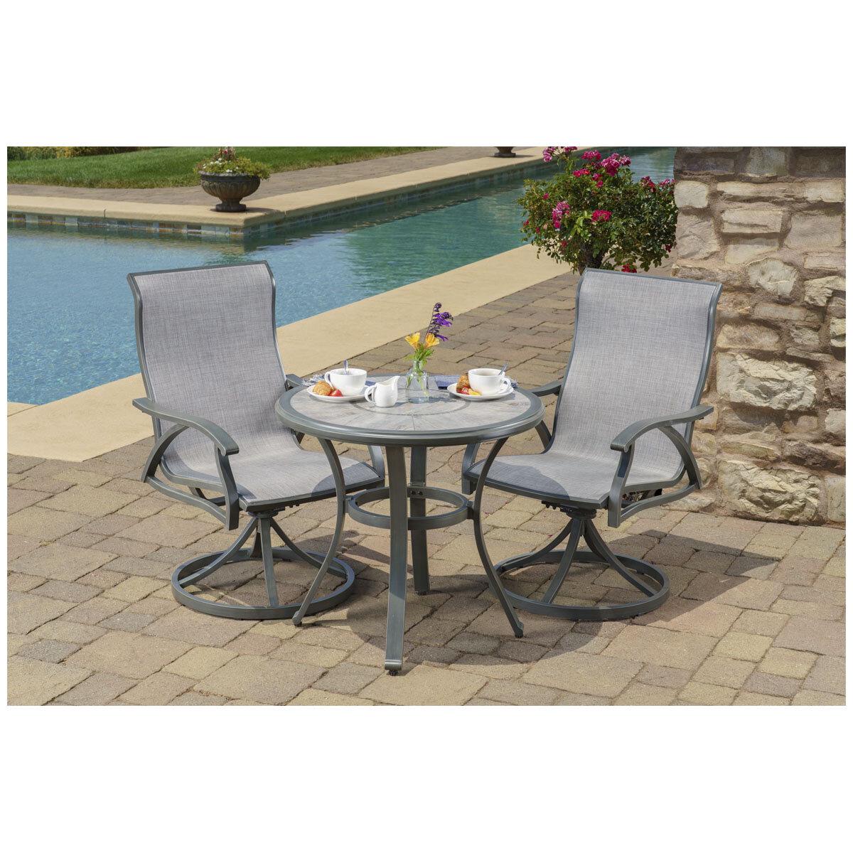 SunVilla Hayden Sling 3 Piece Dining Set