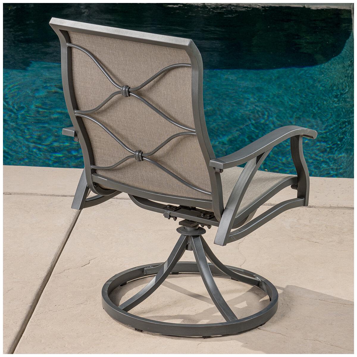 SunVilla Kingston Sling Round 5 Piece Dining Set