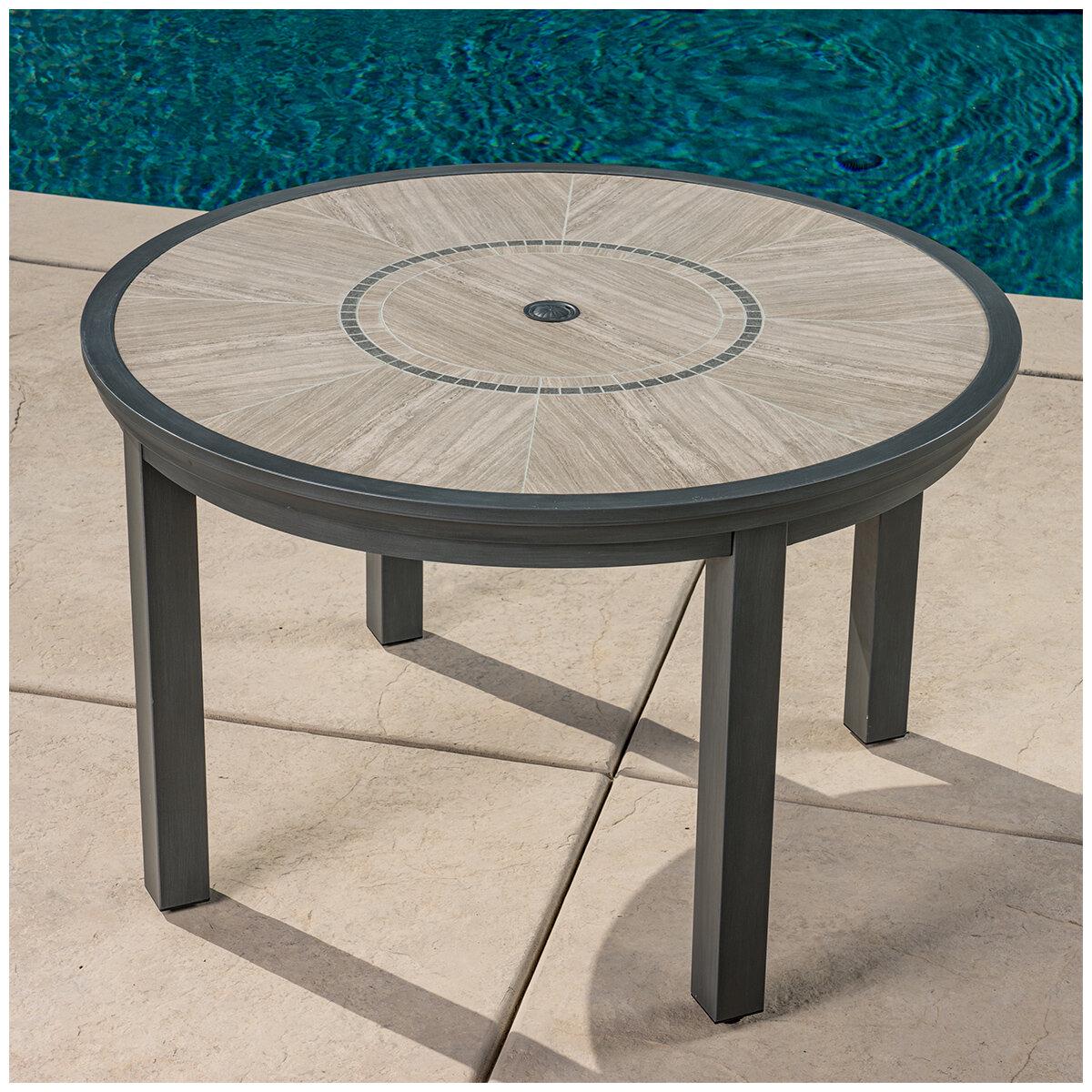 SunVilla Kingston Sling Round 5 Piece Dining Set