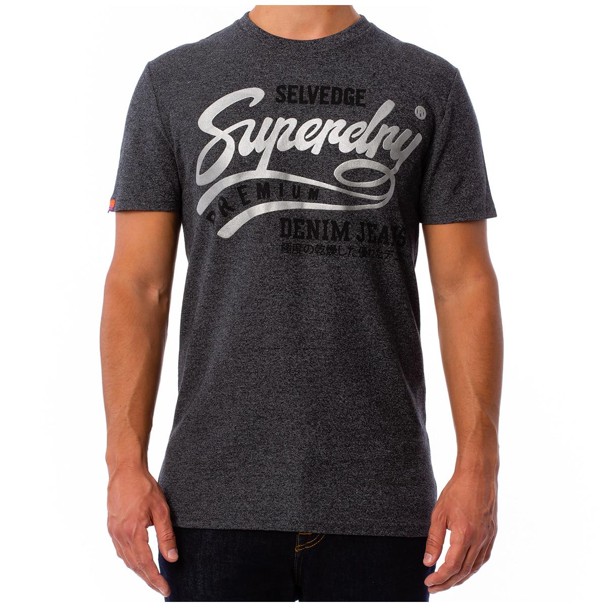 Superdry Men's Graphic T-Shirt, Midnight Rip Stop Grip