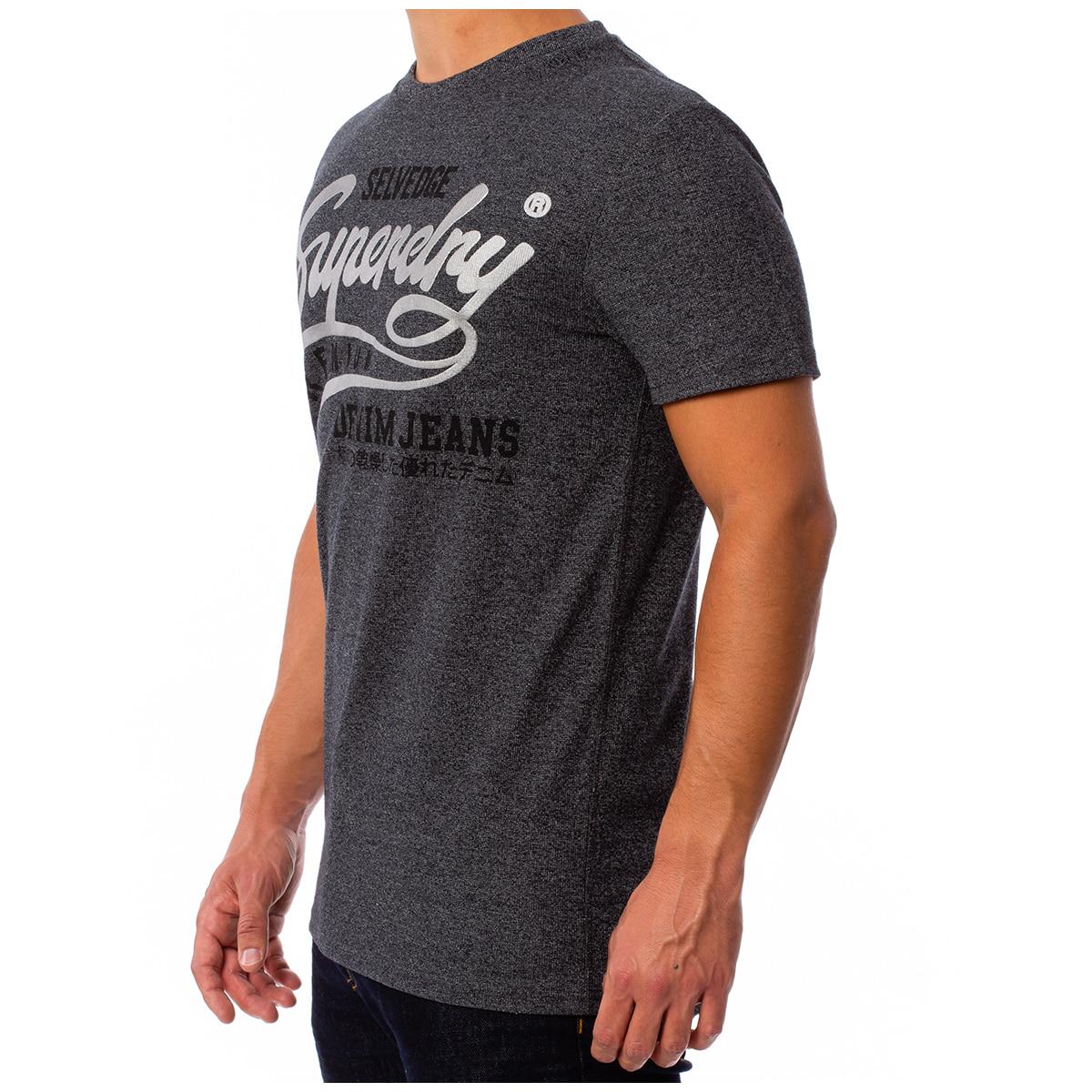 Superdry Men's Graphic T-Shirt, Midnight Rip Stop Grip