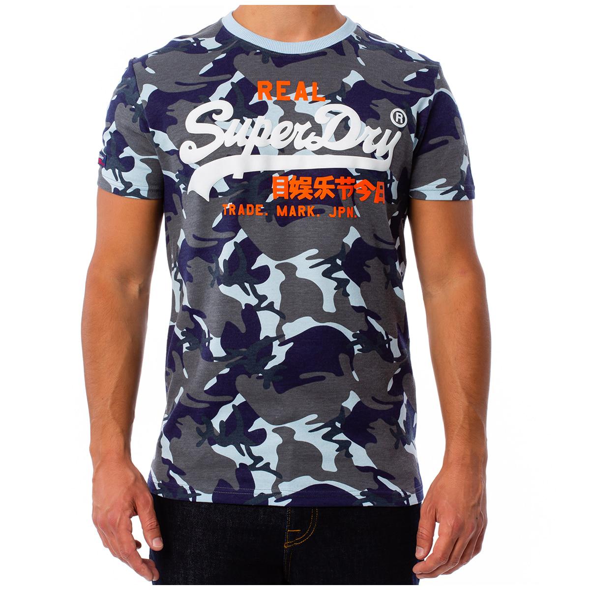 Superdry Men's Graphic T-Shirt, Midnight Rip Stop Grip