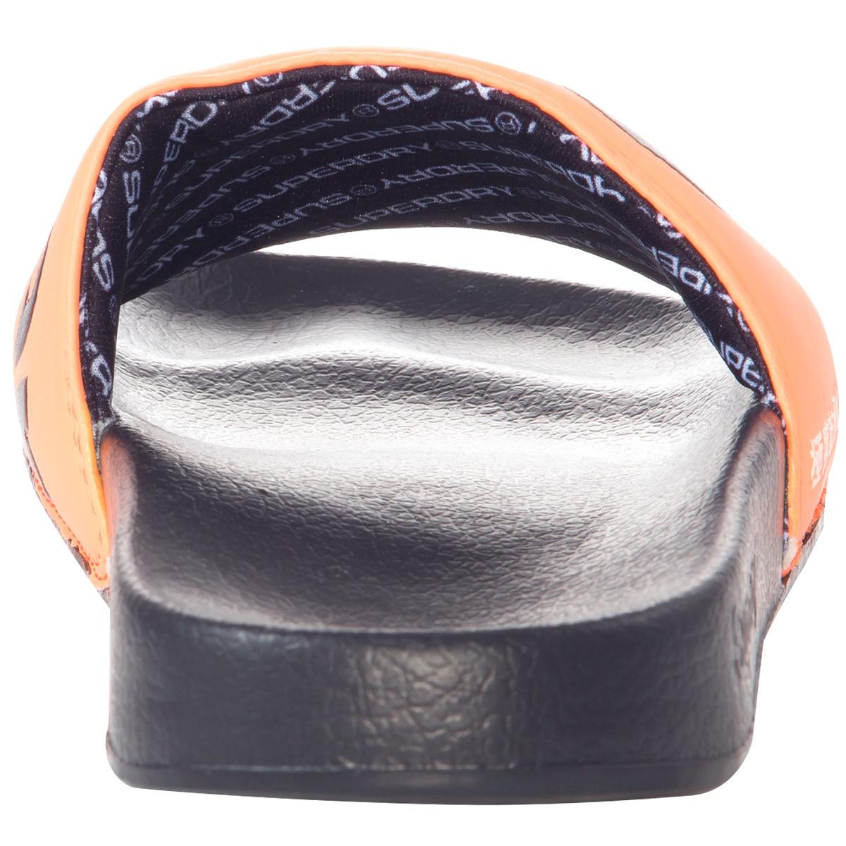 Superdry Men's Pool Slide Slipper Black and Orange