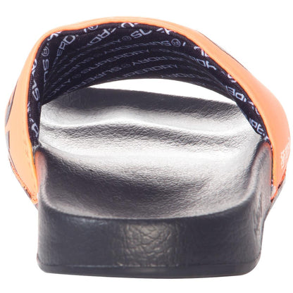 Superdry Men's Pool Slide Slipper Black and Orange