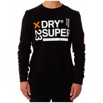 Superdry Men's long sleeve oversize Tee Black