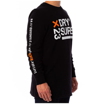 Superdry Men's long sleeve oversize Tee Black