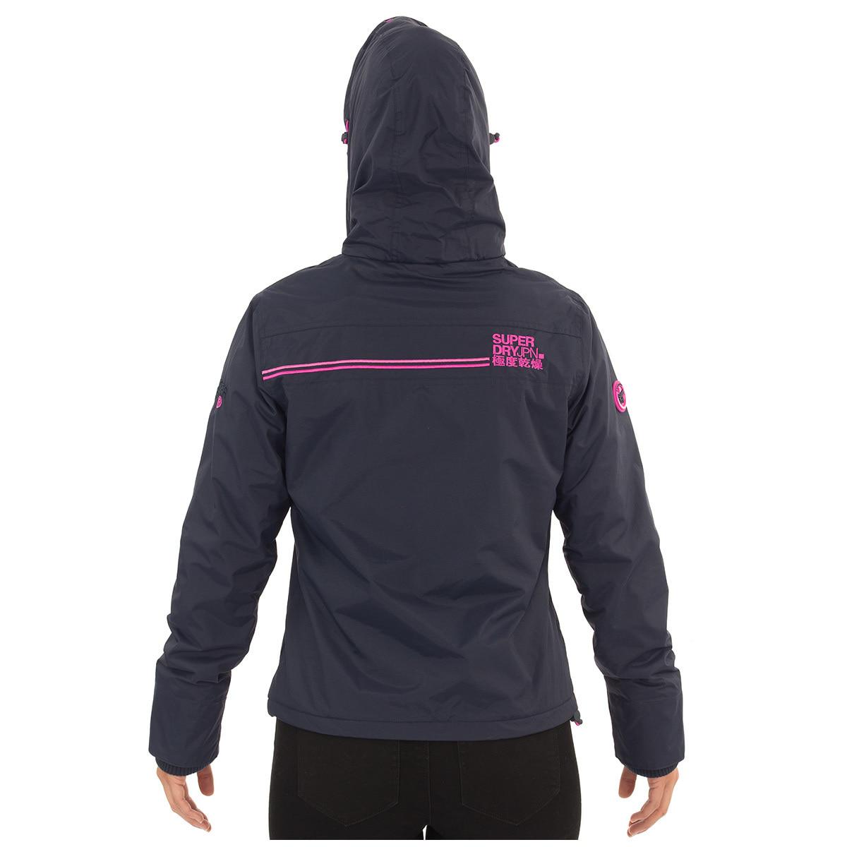Superdry Women's Arctic Hood Popzip Windcheater Navy
